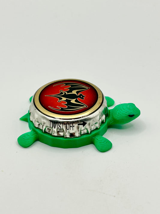 Bacardi (Bat, Red) - Bottle Cap Magnet Turtle