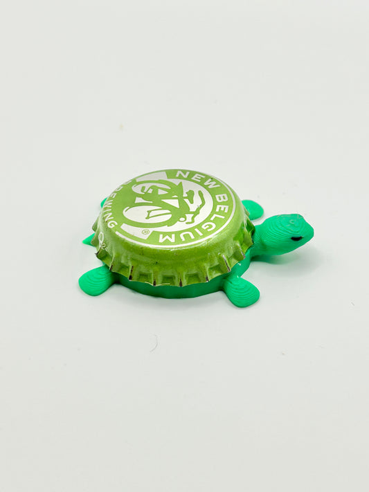 New Belgium Brewing (Green) - Bottle Cap Magnet Turtle