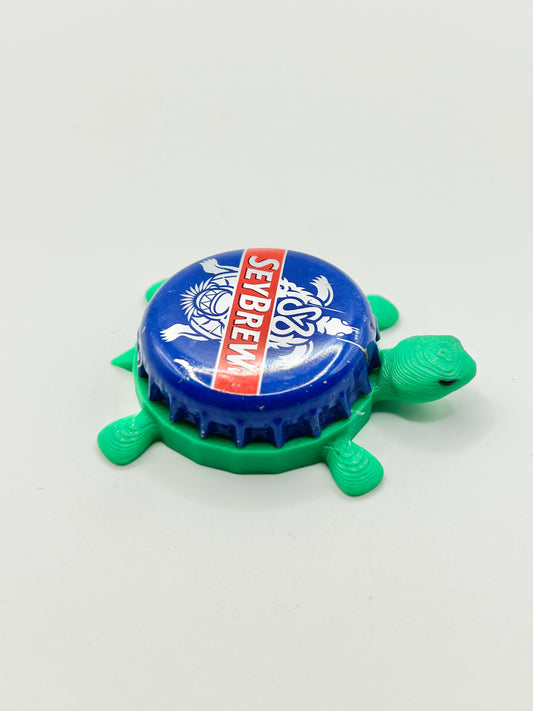 Seybrew Beer - Bottle Cap Magnet Turtle