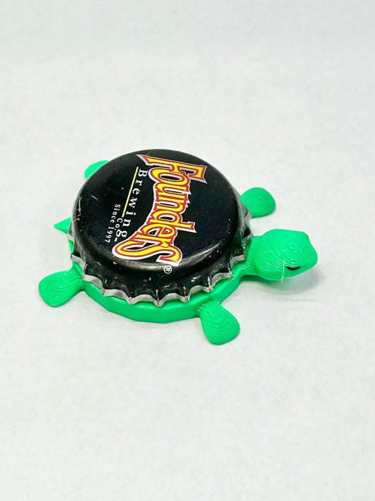 Founders Brewing - Bottle Cap Magnet Turtle Shell Shocked Art