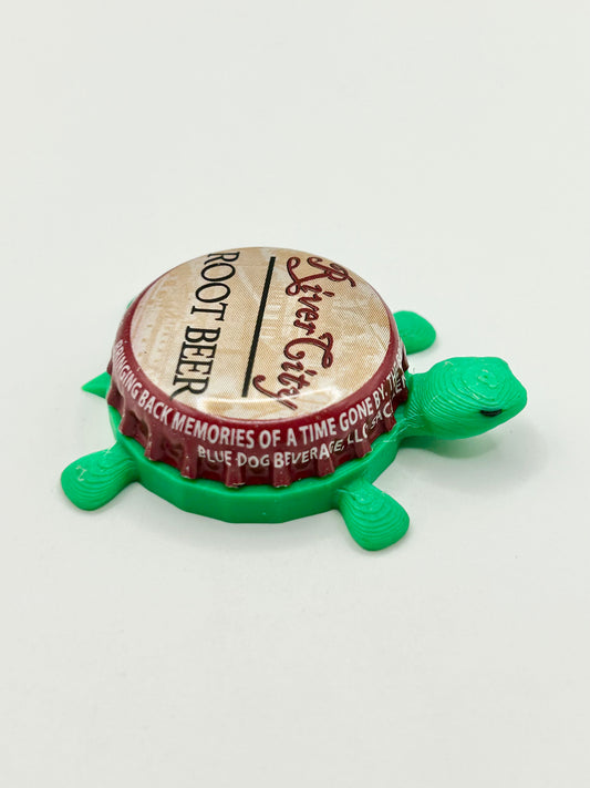 River City Root Beer - Bottle Cap Magnet Turtle