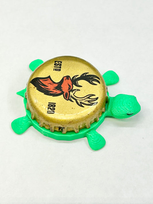 Alexander Keith Brewing (Gold) - Bottle Cap Magnet Turtle