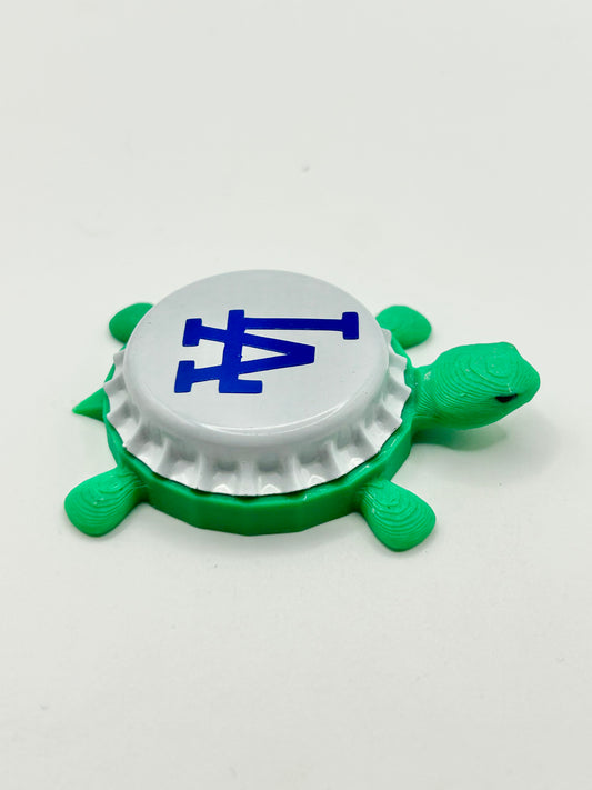 Los Angeles Dodgers - Bottle Cap Magnet Turtle
