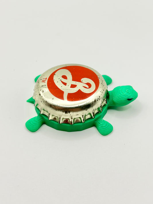 Brooklyn Beer (Red Background) - Bottle Cap Magnet Turtle