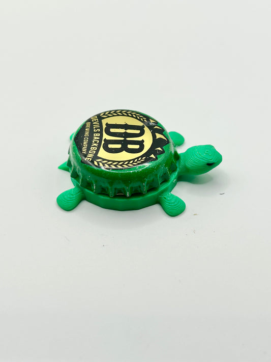 Devils Backbone Brewing (Green) - Bottle Cap Magnet Turtle