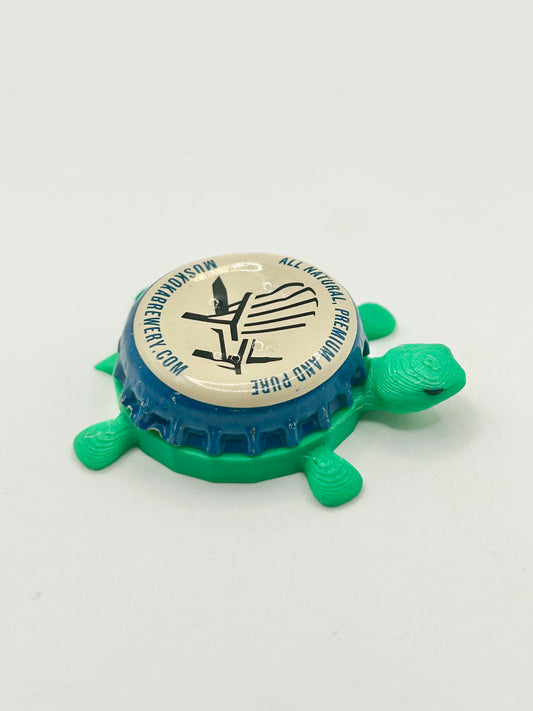 Muskoka Brewing (Blue) - Bottle Cap Magnet Turtle