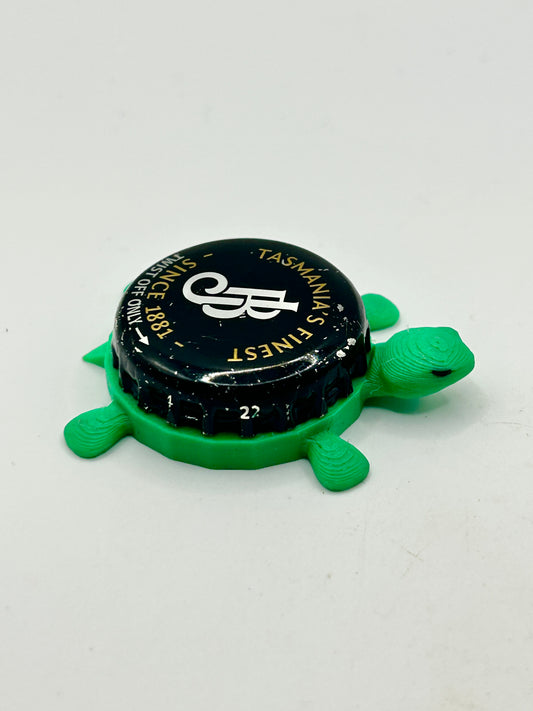 James Boag Brewing (Black) - Bottle Cap Magnet Turtle Shell Shocked Art
