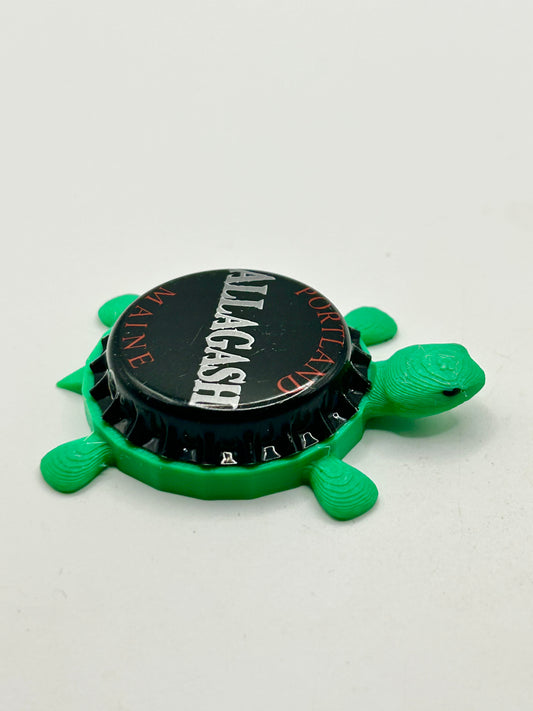 Allagash Brewing (Black) - Bottle Cap Magnet Turtle Shell Shocked Art