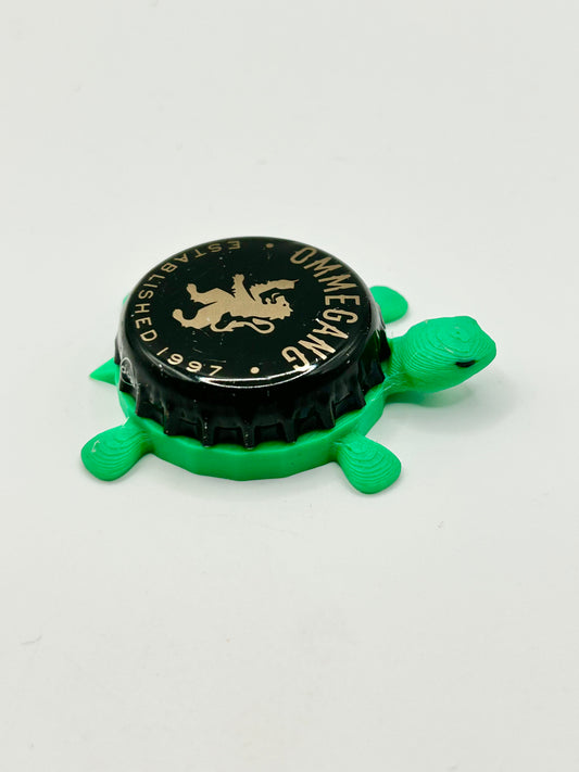 Ommegang (Black Vintage) - Bottle Cap Magnet Turtle