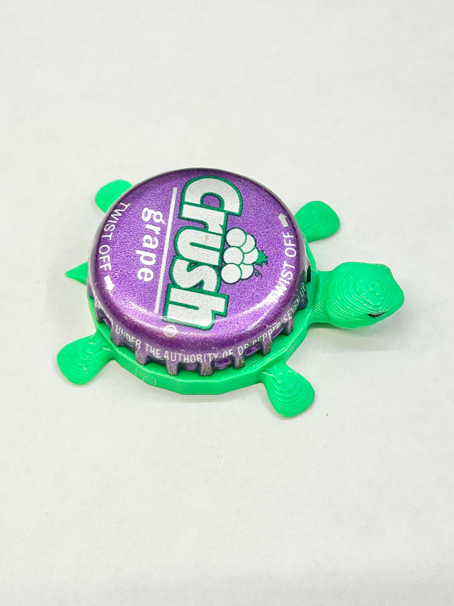 Grape Crush Soda - Bottle Cap Magnet Turtle