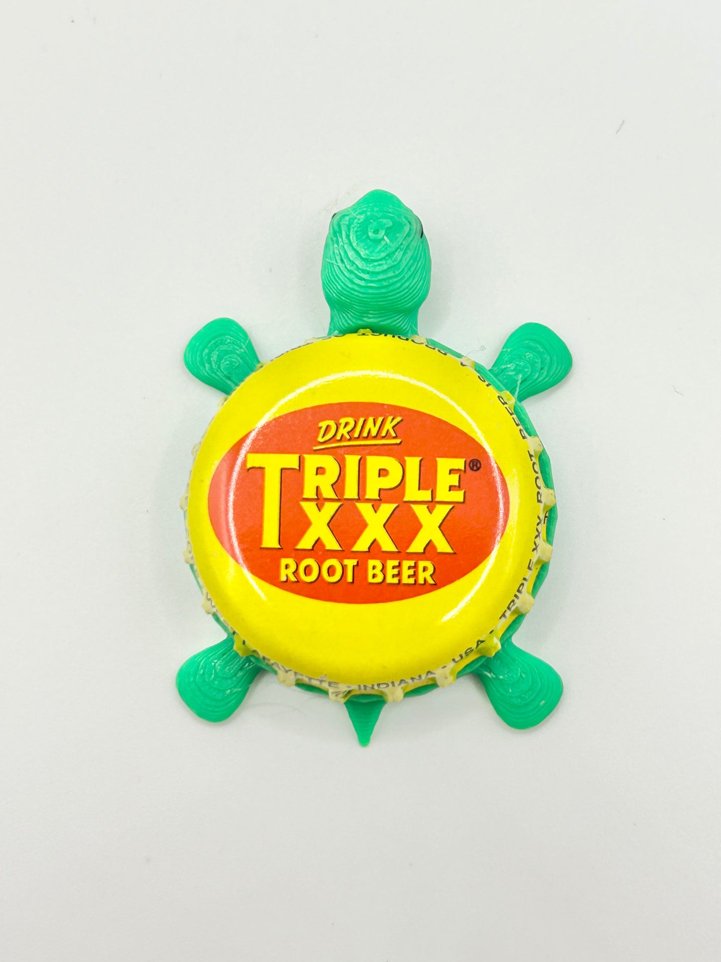 Triple XXX Root Beer - Bottle Cap Magnet Turtle
