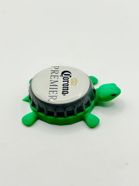 Corona Premier (New Design) - Bottle Cap Magnet Turtle Shell Shocked Art
