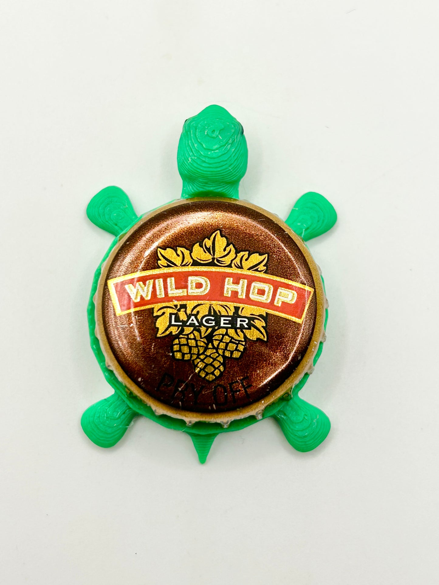 Wild Hop Lager - Bottle Cap Magnet Turtle