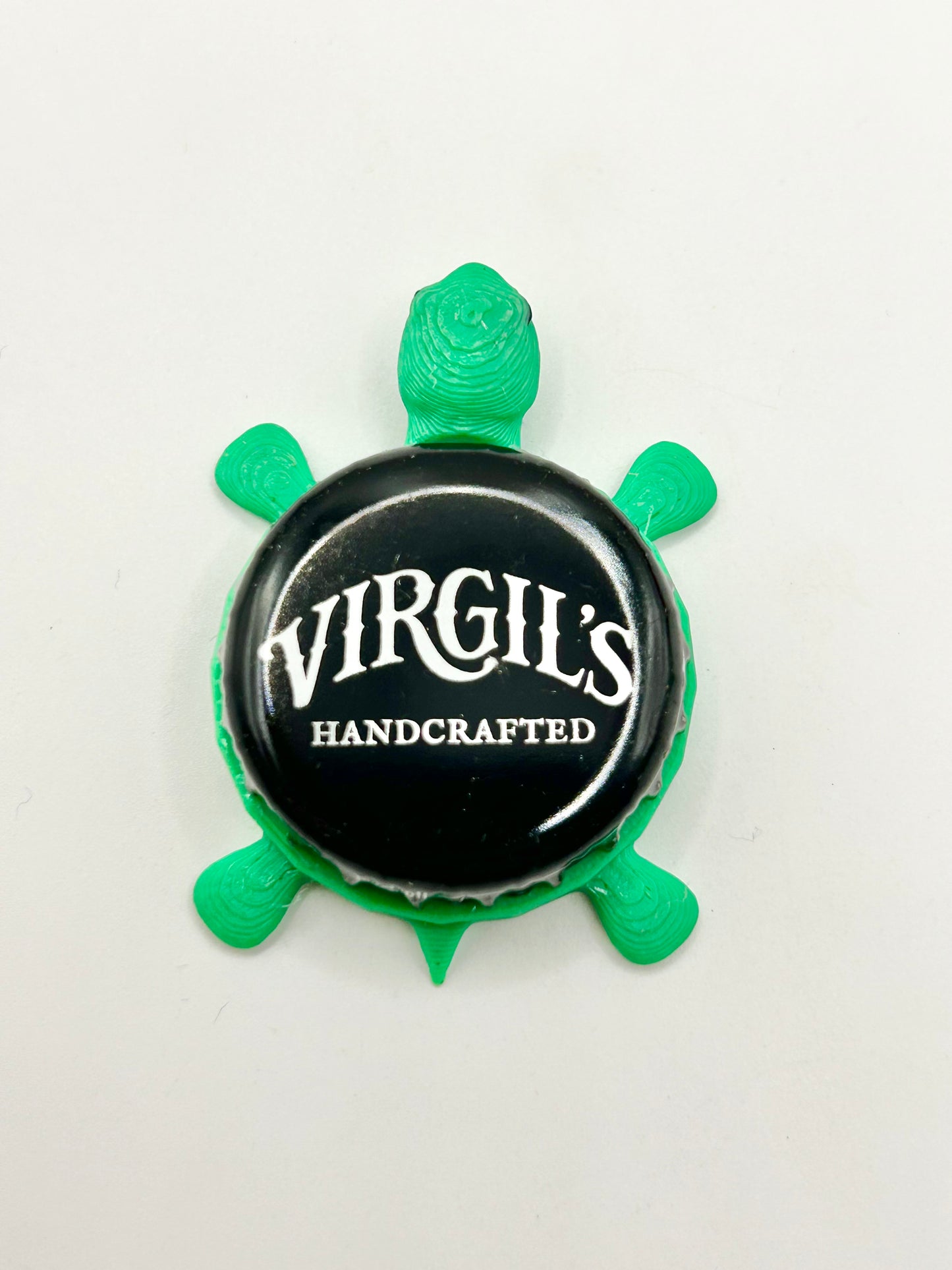 Virgil’s Soda (Black) - Bottle Cap Magnet Turtle