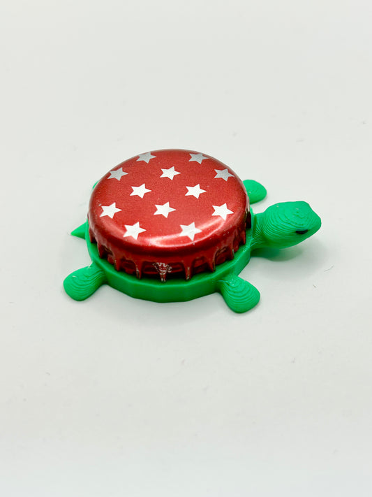 Red Stars Smirnoff Berry - Bottle Cap Magnet Turtle