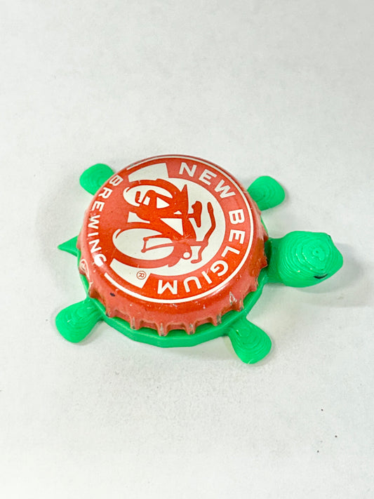 New Belgium Brewing - Bottle Cap Magnet Turtle