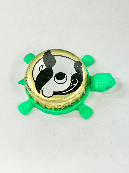Natty Boh, Gold (National Bohemian) - Bottle Cap Magnet Turtle