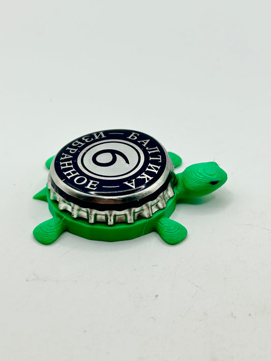 Baltika 6 Porter - Bottle Cap Magnet Turtle Shell Shocked Art