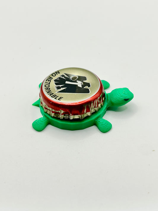 Tecate Beer (Vintage) - Bottle Cap Magnet Turtle