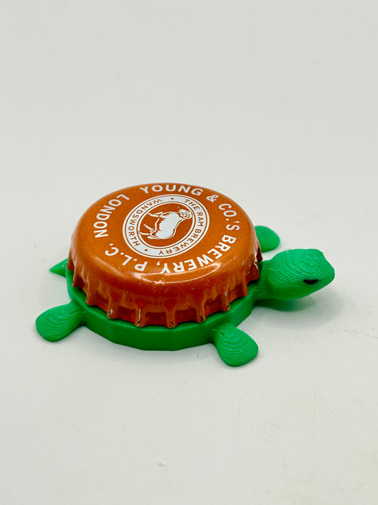 The Ram Brewery (Orange) - Bottle Cap Magnet Turtle Shell Shocked Art