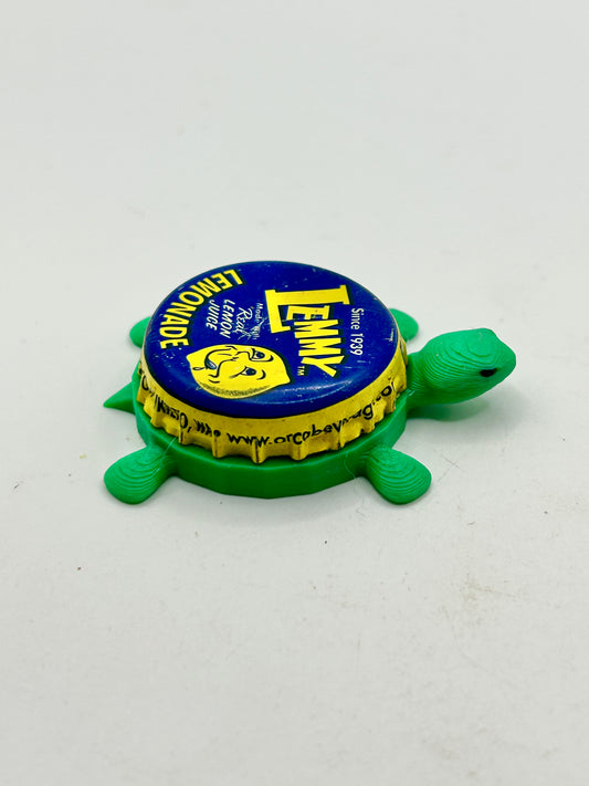 Lemmy Lemonade - Bottle Cap Magnet Turtle Shell Shocked Art