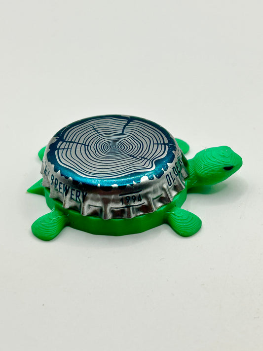 Olde Hickory Brewing - Bottle Cap Magnet Turtle Shell Shocked Art