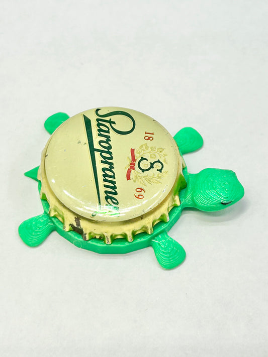 Staropramen Brewery (Prague, Czech Republic) - Bottle Cap Magnet Turtle