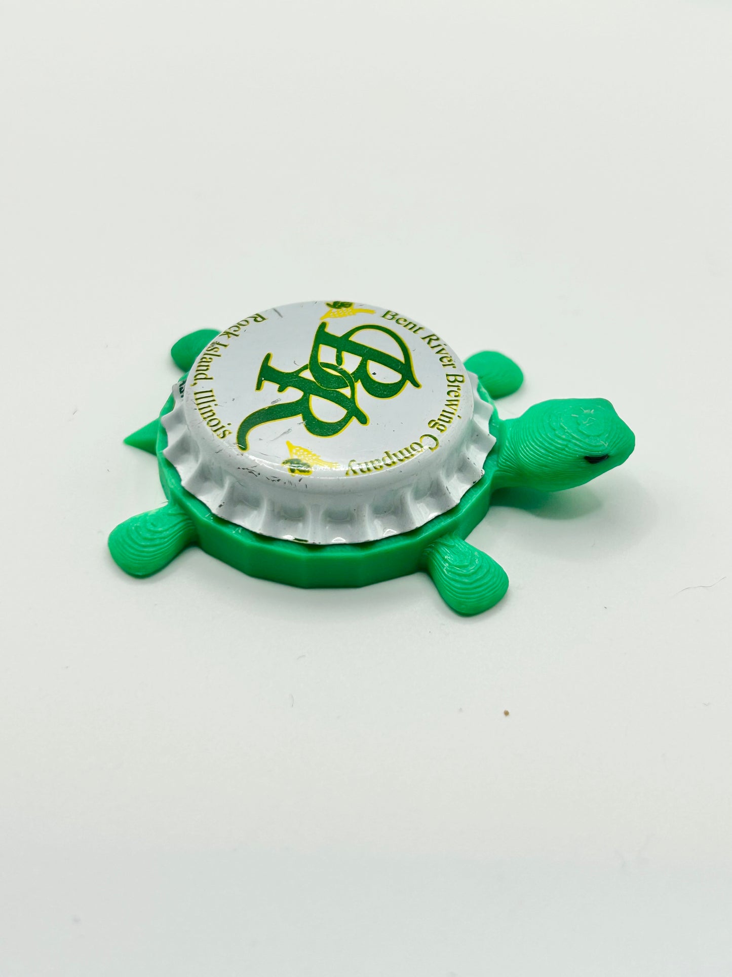 Bent River Brewing - Bottle Cap Magnet Turtle