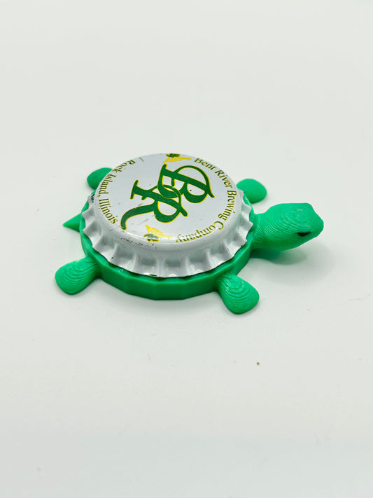 Bent River Brewing - Bottle Cap Magnet Turtle