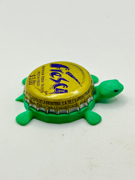 Fresca (International) - Bottle Cap Magnet Turtle Shell Shocked Art