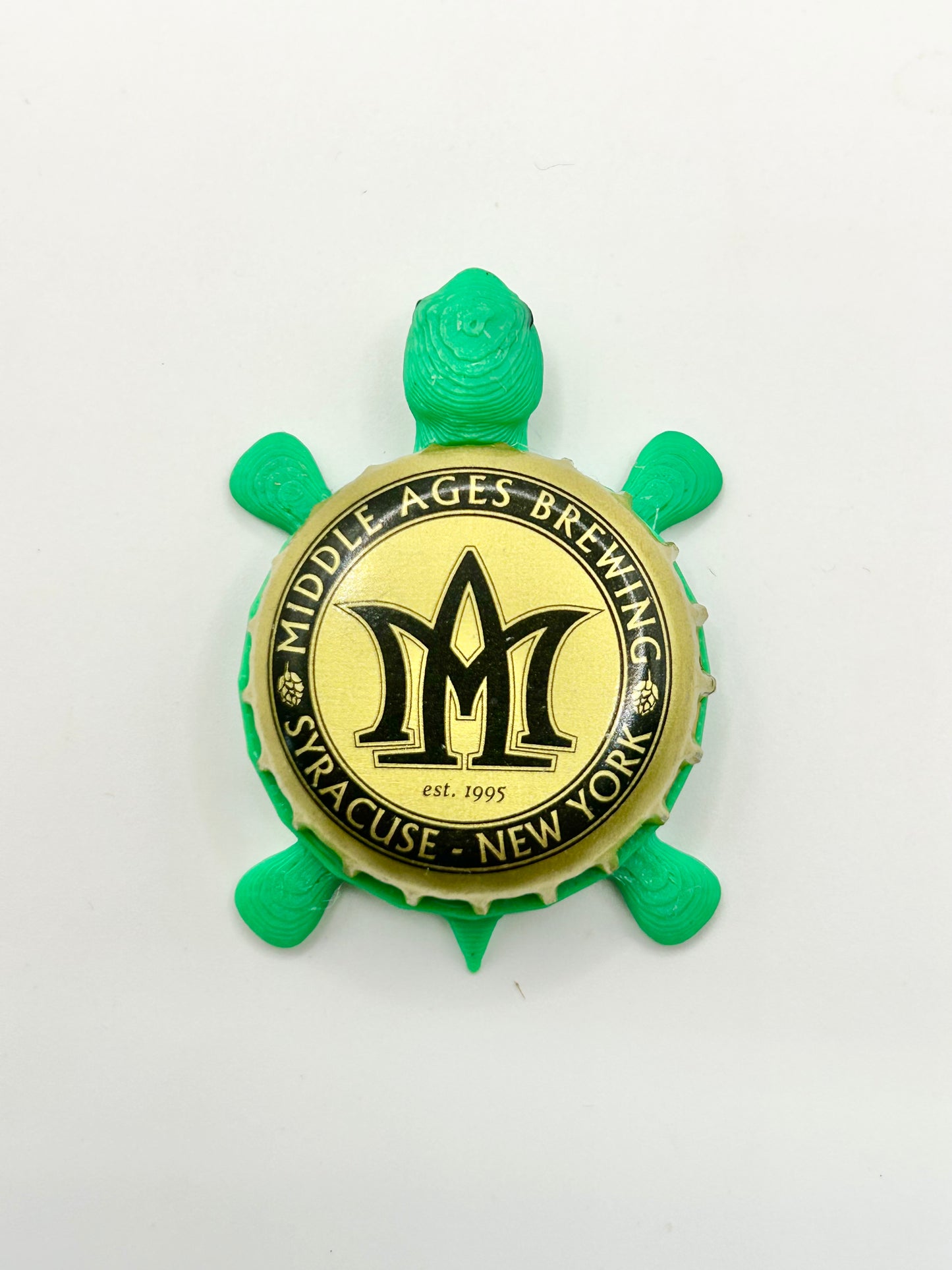 Middle Ages Brewing (Vintage) - Bottle Cap Magnet Turtle