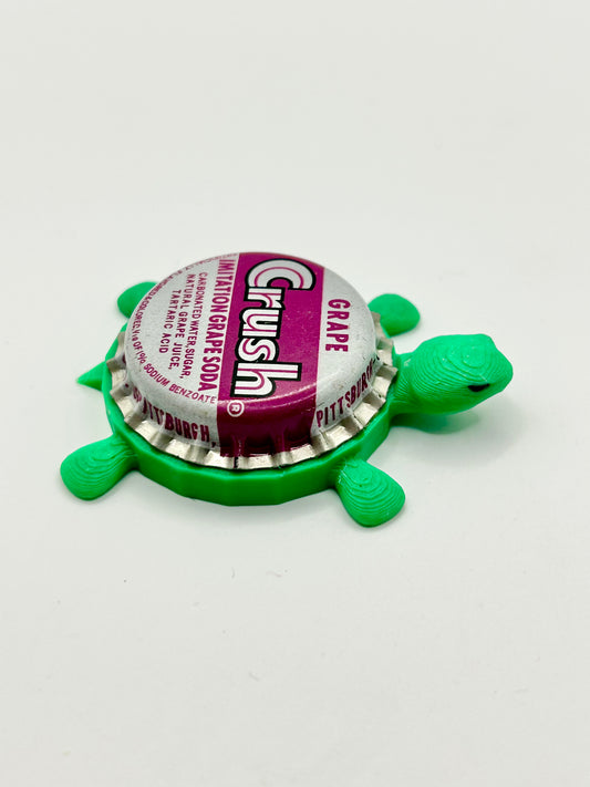 Crush Grape Soda (Vintage) - Bottle Cap Magnet Turtle