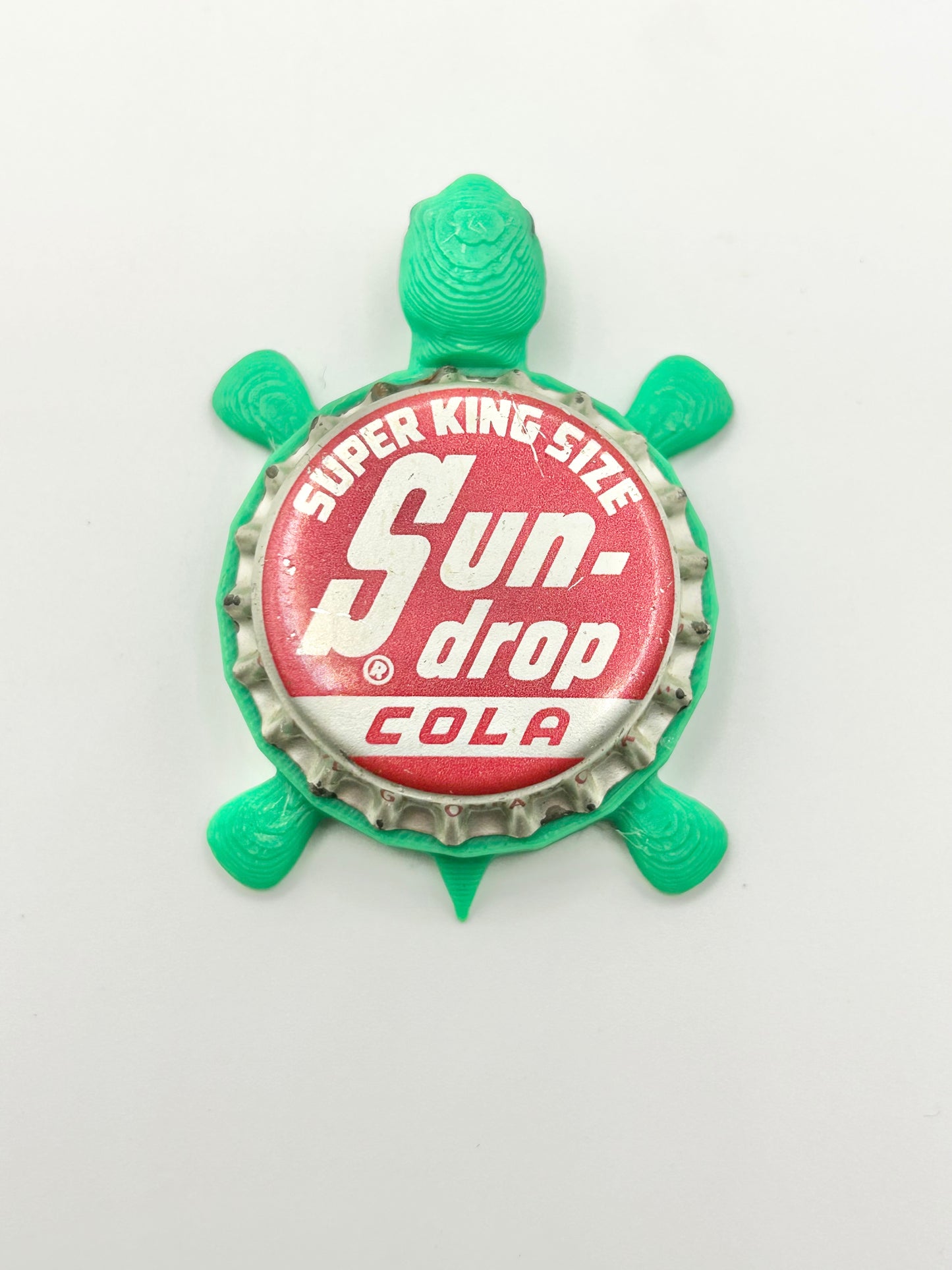 Sun Drop Cola - Bottle Cap Magnet Turtle