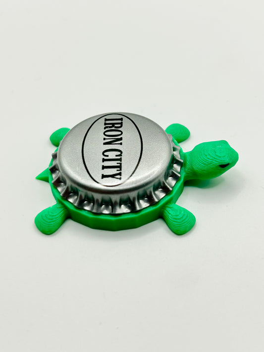 Iron City Brewery - Bottle Cap Magnet Turtle
