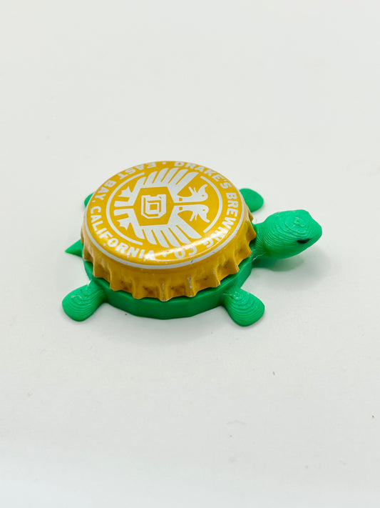 Drake’s Brewing (Yellow) - Bottle Cap Magnet Turtle