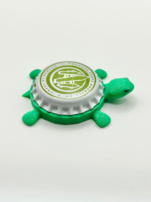Crooked Fence Brewing - Bottle Cap Magnet Turtle