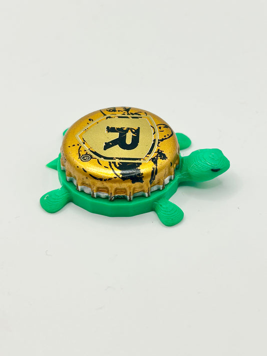 Redd’s Hard Cider (Yellow Gold) - Bottle Cap Magnet Turtle