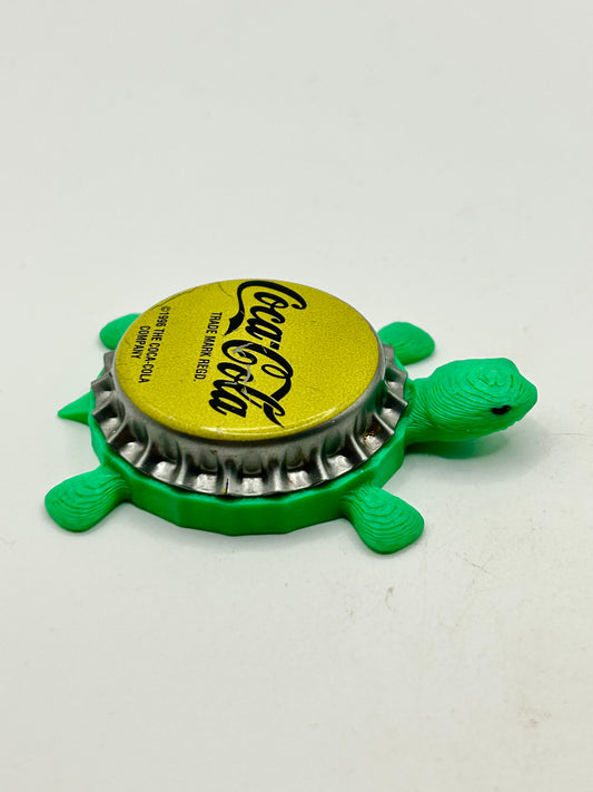 Coca-Cola Yellow (Vintage) - Bottle Cap Magnet Turtle Shell Shocked Art