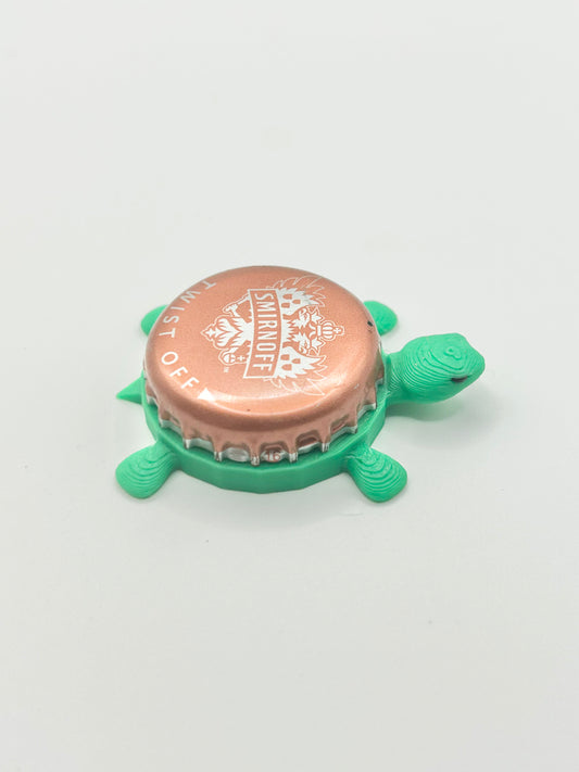 Smirnoff (Peach) - Bottle Cap Magnet Turtle