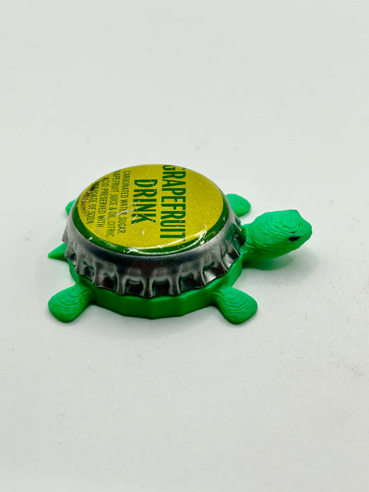 Grapefruit Drink - Bottle Cap Magnet Turtle Shell Shocked Art