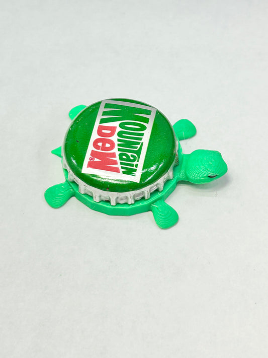 Mountain Dew (Vintage) - Bottle Cap Magnet Turtle