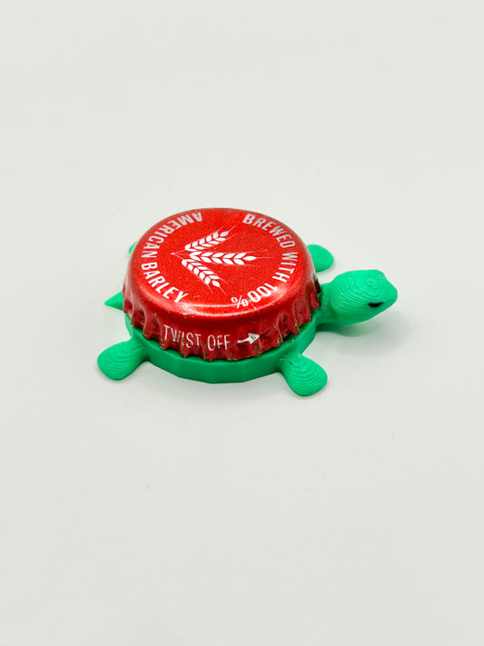 Budweiser (American Barley) - Bottle Cap Magnet Turtle