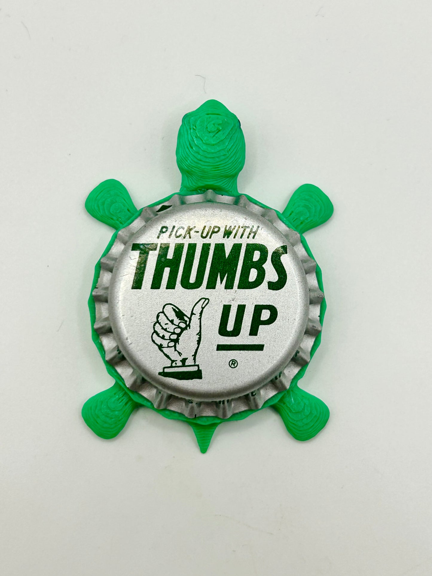 Thumbs Up Soda (Vintage) - Bottle Cap Magnet Turtle