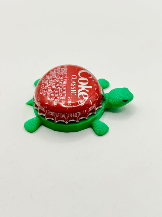 Coke (Classic with Text) - Bottle Cap Magnet Turtle