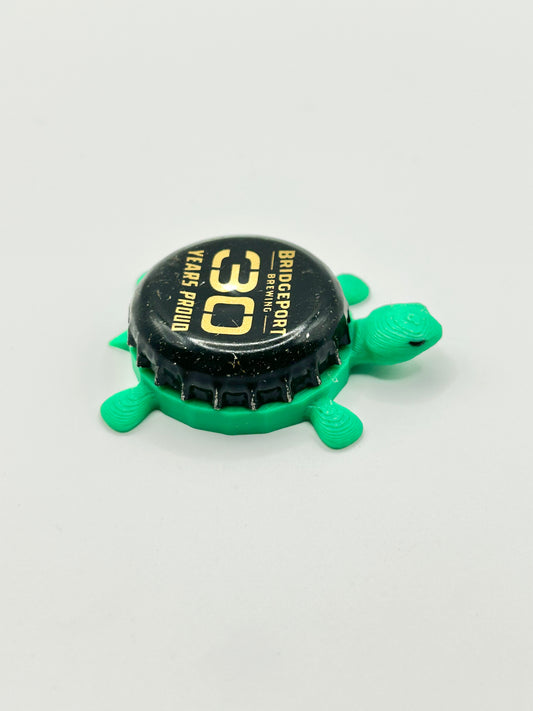 Bridgeport Brewing (30 Year Anniversary) - Bottle Cap Magnet Turtle Shell Shocked Art