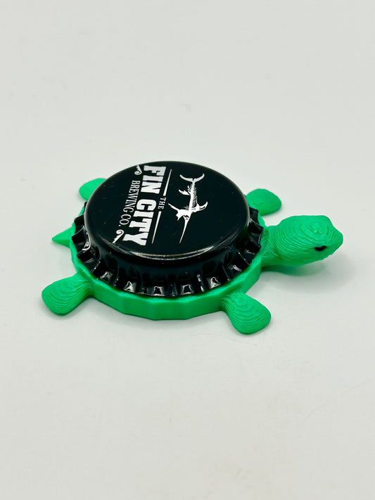 Fin City Brewing - Bottle Cap Magnet Turtle
