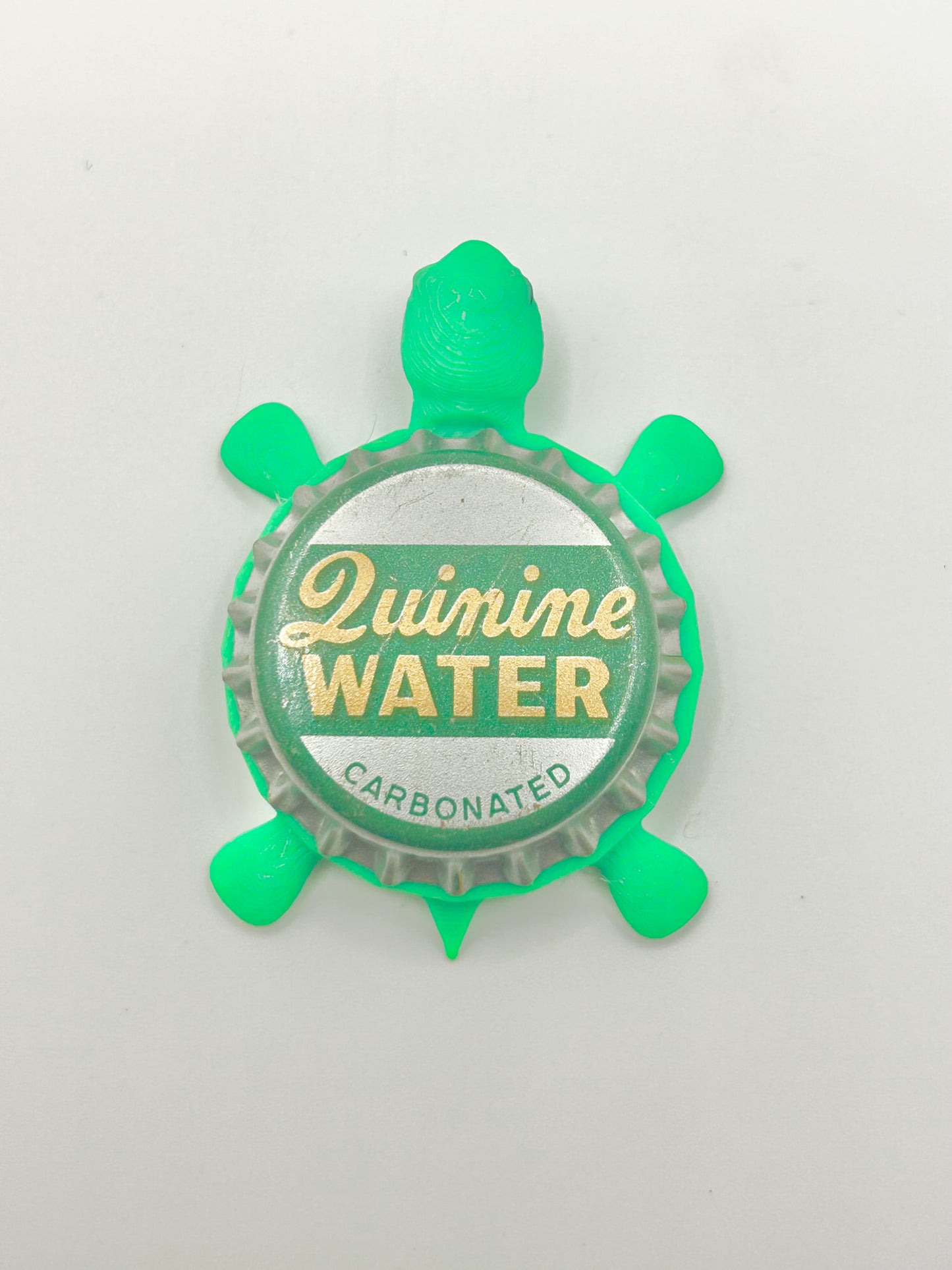 Quinine Water - Bottle Cap Magnet Turtle