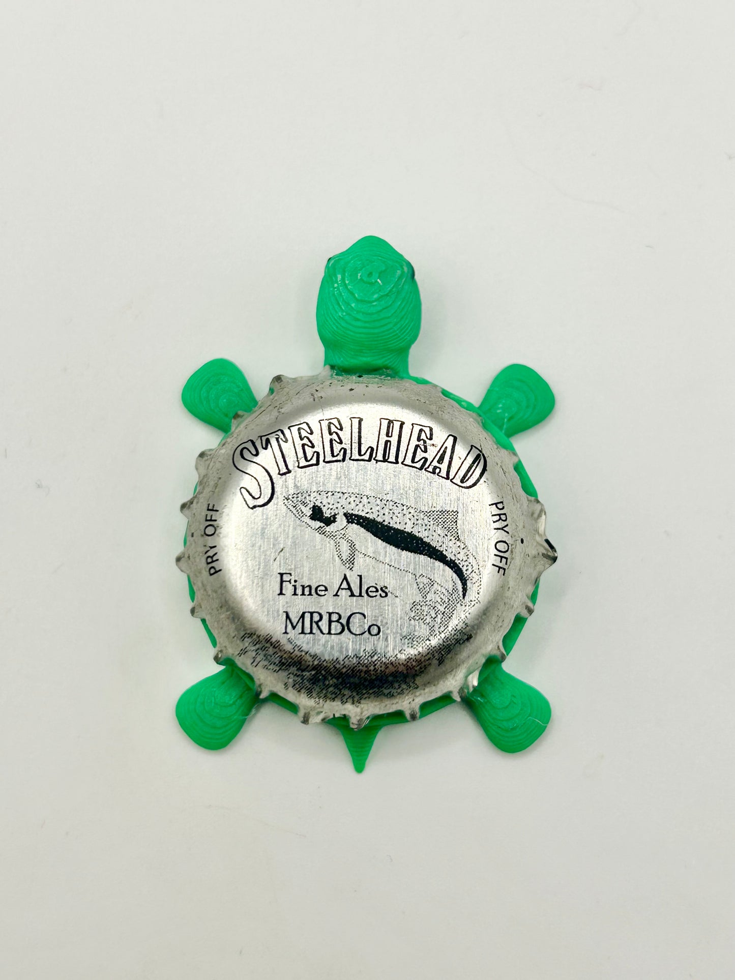 Steelhead Ale - Mad River Brewing - Bottle Cap Magnet Turtle
