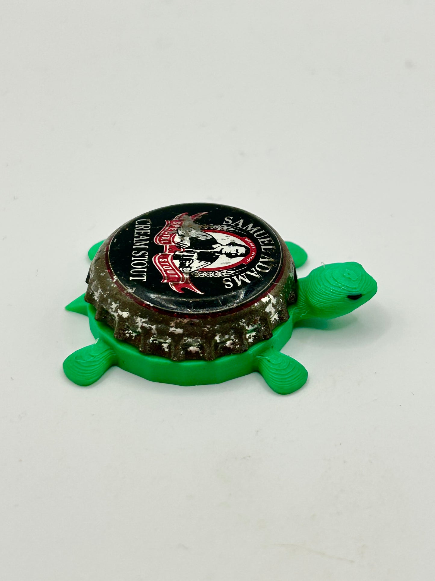 Sam Adams Cream Stout (Vintage) - Bottle Cap Magnet Turtle