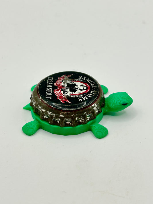 Sam Adams Cream Stout (Vintage) - Bottle Cap Magnet Turtle